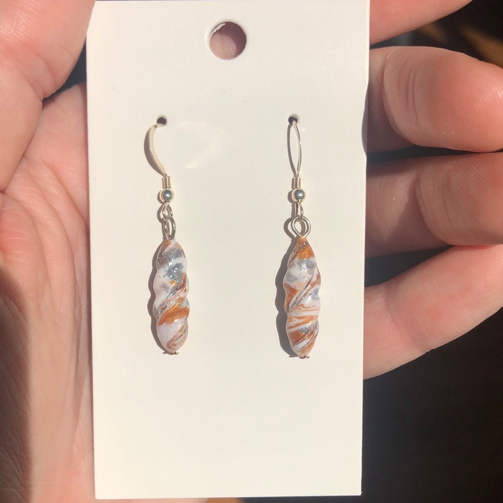 Handmade, nickel-free, polymer clay earrings
